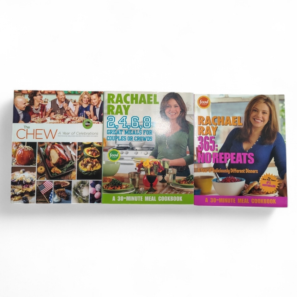 Rachael Ray Cookbook Bundle The Chew Cookbook Entertaining Football 3 Books